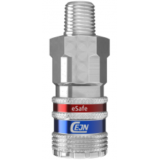Bezpieczne szybkozłącze Cejn eSafe R 1/4", męskie NBR, stal nierdz.