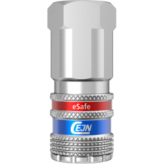 Bezpieczne szybkozłącze Cejn eSafe G 3/8", żeńskie NBR, stal nierdz.