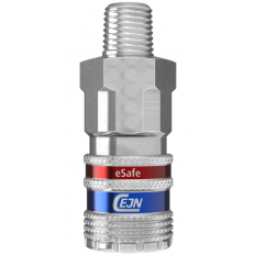 Bezpieczne szybkozłącze Cejn eSafe NPT 1/4", męskie NBR, stal nierdz.