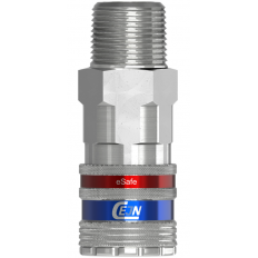 Bezpieczne szybkozłącze Cejn eSafe R 1/2" AG Edelstahl