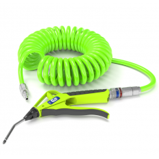 eSafe Spiral Hose 5x8 4m Hi-Vis with 310 eSafe + blowgun 208 Hi-Vis Standard