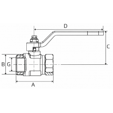 Zawór kulowy VM5, 1" 1/2