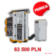 Kabina oczyszczania personelu, standard JetBlack, przechodnia z 2 drzwi, zasilanie 400V/50 Hz, moc 3 kW