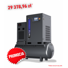 Hertz sprężarka śrubowa FRECON 11 PM PLUS+Z+O, zmiennoobrotowa, napęd bezpośredni, moc: 11 kW, ciśnienie: 7,5 / 8,5/ 10 / 13 bar; zbiornik 250 l + osuszacz HRD 50