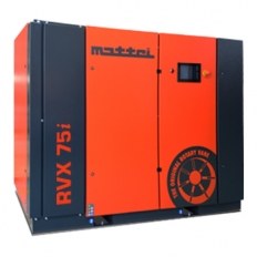 Sprężarka łopatkowa Mattei RVX 75 i W z silnikiem IE3: wydajność 6,55-12,94 m3/min - ciśnienie 7÷10 bar max - moc 75 kW Sprężarka łopatkowa Mattei RVX 75 i W z silnikiem IE3: wydajność 6,55-12,94 m3/min - ciśnienie 7÷10 bar max - moc 75 kW
