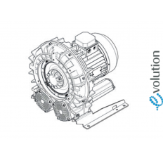Double Stage Single Impeller Sidechannel Blower SCL e07MD, IE3 - 3 Phase Motor, 4-4,8 kW Double Stage Single Impeller Sidechannel Blower SCL e07MD, IE3 - 3 Phase Motor, 4-4,8 kW