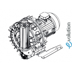 Double Stage Double Impeller Sidechannel Blower SCL e07TD, IE3 - 3 Phase Motor, 7,5-9 kW Double Stage Double Impeller Sidechannel Blower SCL e07TD, IE3 - 3 Phase Motor, 7,5-9 kW