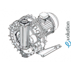 Double Stage Double Impeller Sidechannel Blower SCL e08TD, IE3 - 3 Phase Motor, 15-17 kW Double Stage Double Impeller Sidechannel Blower SCL e08TD, IE3 - 3 Phase Motor, 15-17 kW