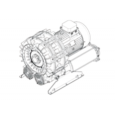 Single Stage Double Impeller Sidechannel Blower SCL e09TS, IE3 - 3 Phase Motor, 15-17 kW Single Stage Double Impeller Sidechannel Blower SCL e09TS, IE3 - 3 Phase Motor, 15-17 kW
