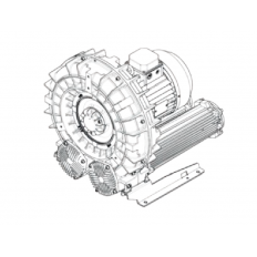 Double Stage Single Impeller Sidechannel Blower SCL e10MD, IE3 - 3 Phase Motor, 9,2-11 kW Double Stage Single Impeller Sidechannel Blower SCL e10MD, IE3 - 3 Phase Motor, 9,2-11 kW