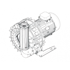 Dwustopniowa dmuchawa bocznokanałowa FPZ SCL e10TD, 2 wirniki, Volt 345 -415/600-720 – Hz 50, 11-13 kW, klasa silnika IE3
