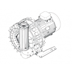Double Stage Double Impeller Sidechannel Blower SCL e10TD, IE3 - 3 Phase Motor, 15-17 kW Double Stage Double Impeller Sidechannel Blower SCL e10TD, IE3 - 3 Phase Motor, 15-17 kW