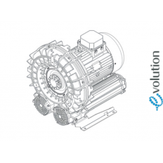 Single Stage Single Impeller Sidechannel Blower SCL e11MS, IE3 - 3 Phase Motor, 18,5-22 kW Single Stage Single Impeller Sidechannel Blower SCL e11MS, IE3 - 3 Phase Motor, 18,5-22 kW