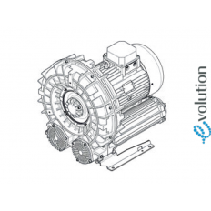 Single Stage Single Impeller Sidechannel Blower SCL e12MS, IE3 - 3 Phase Motor, 11-13 kW Single Stage Single Impeller Sidechannel Blower SCL e12MS, IE3 - 3 Phase Motor, 11-13 kW