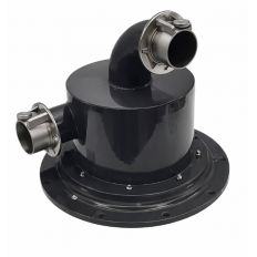 PRESEPARATOR DRUM COVER WITH CYCLONE - O 560 mm, 80 o - mm inlets