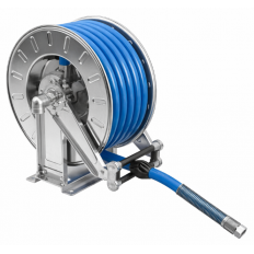Hose reel with blue thermoplastic hose 19x28 (3/4") length 20m - Inlet 1"M - Outlet 3/4"M