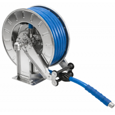 Hose reel without hose. Capacity: 15 m hose 1/2" 1SC-210 bar - Inlet 1/2" M - Outlet 1/2" M